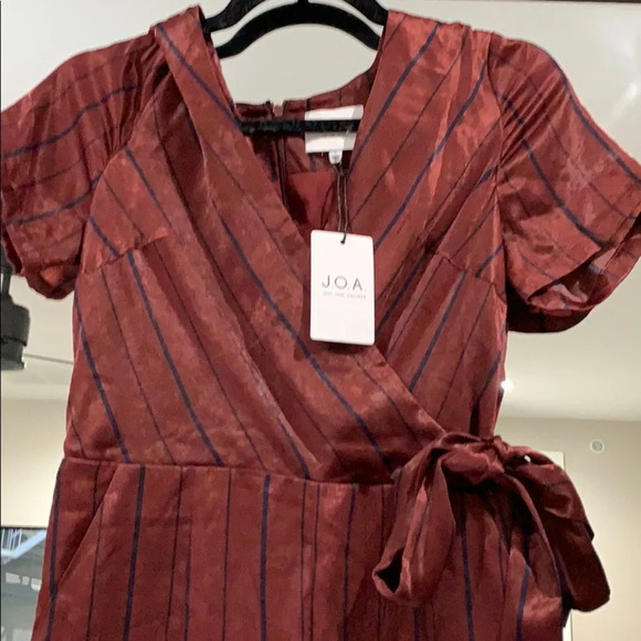 J.O.A stripe short sleeve jumpsuit - Picture 5 of 5